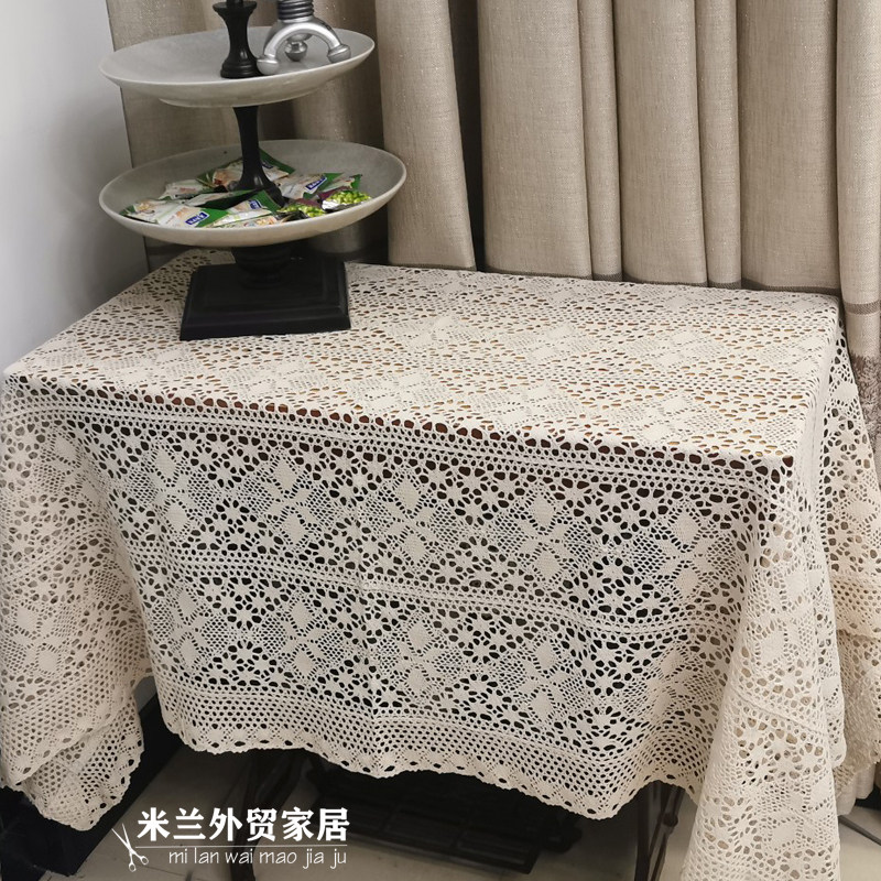 复古钩针桌布蕾丝餐桌台布