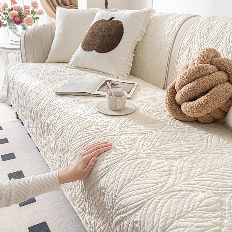 纯棉沙发垫四季通用2025新款固定防滑套罩轻奢高级感盖布巾坐垫子