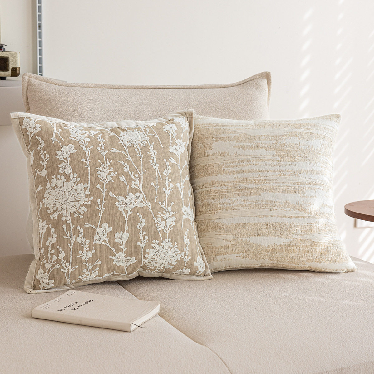 轻法式客厅沙发抱枕奶油风样板房装饰靠枕床上靠背提花抱枕套,居家布艺,抱枕被,淘宝优惠券,粉丝福利购,淘宝优惠卷