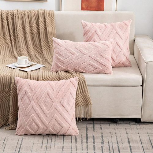 芝芝莓莓 奶油色ins客厅沙发抱枕抱枕套卧室床头飘窗靠垫