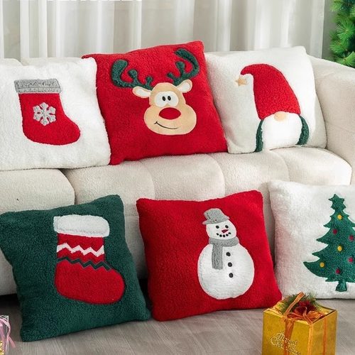 原创圣诞抱枕圣诞氛围节日礼物枕套高级感装饰客厅沙发抱靠枕靠垫