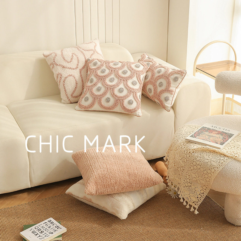 正品北欧ins风花朵圈绒抱枕含芯客厅沙发靠垫腰枕床头飘窗靠枕,居家布艺,抱枕被,淘宝优惠券,粉丝福利购,淘宝优惠卷