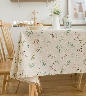 外贸布艺棉麻桌布台布盖布巾亚麻
