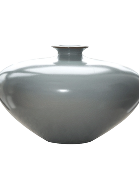 台湾蔡晓芳天青汝窑开片花器