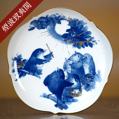 童话系列描金纪念赏盘挂盘2008