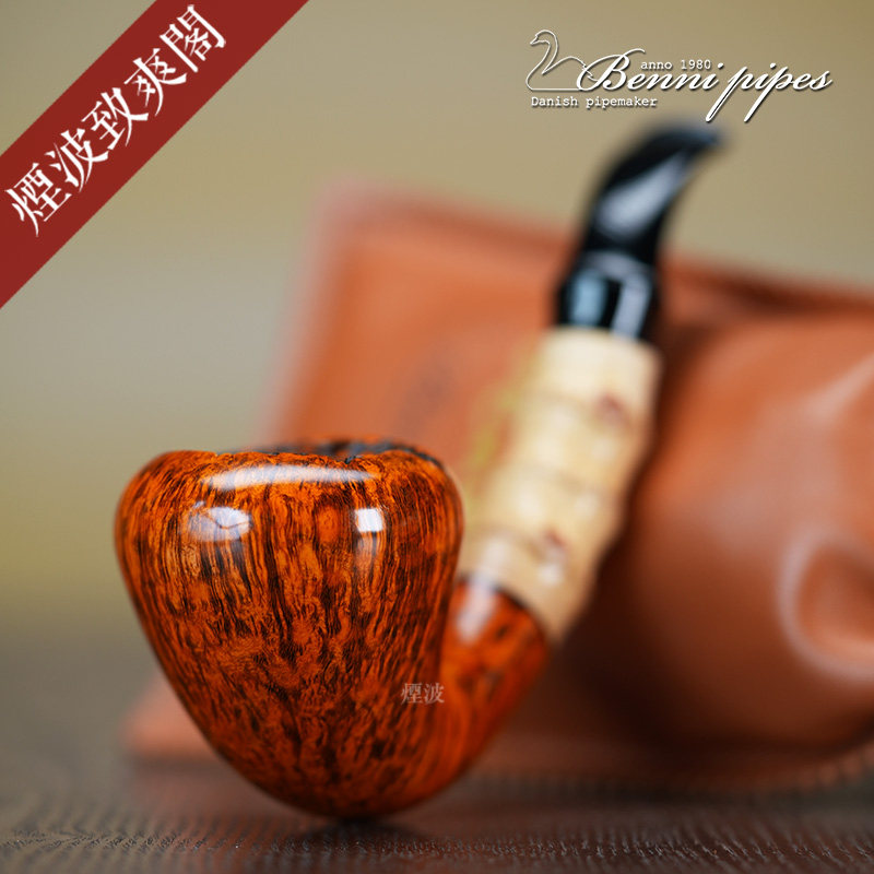 丹麦 本尼 Benni 橡果型 竹节 手工制 石楠木 烟斗