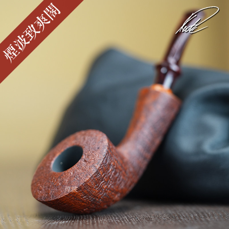 丹麦 Kent Rusmussen 长柄 都柏林型 手工制 石楠木 烟斗