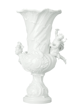 天鹅系列纯白式样浮雕台面花瓶
