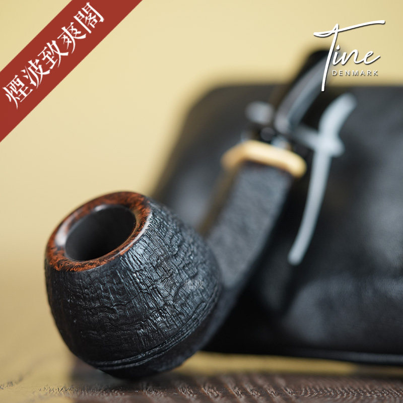 丹麦 Tine Balleby 缇娜 低腰牛头型 黄杨木饰圈 石楠木 烟斗
