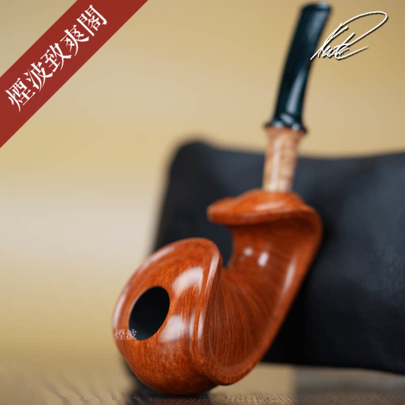 丹麦 Kent Rusmussen 单蝴蝶 变异都柏林型 手工制 石楠木 烟斗