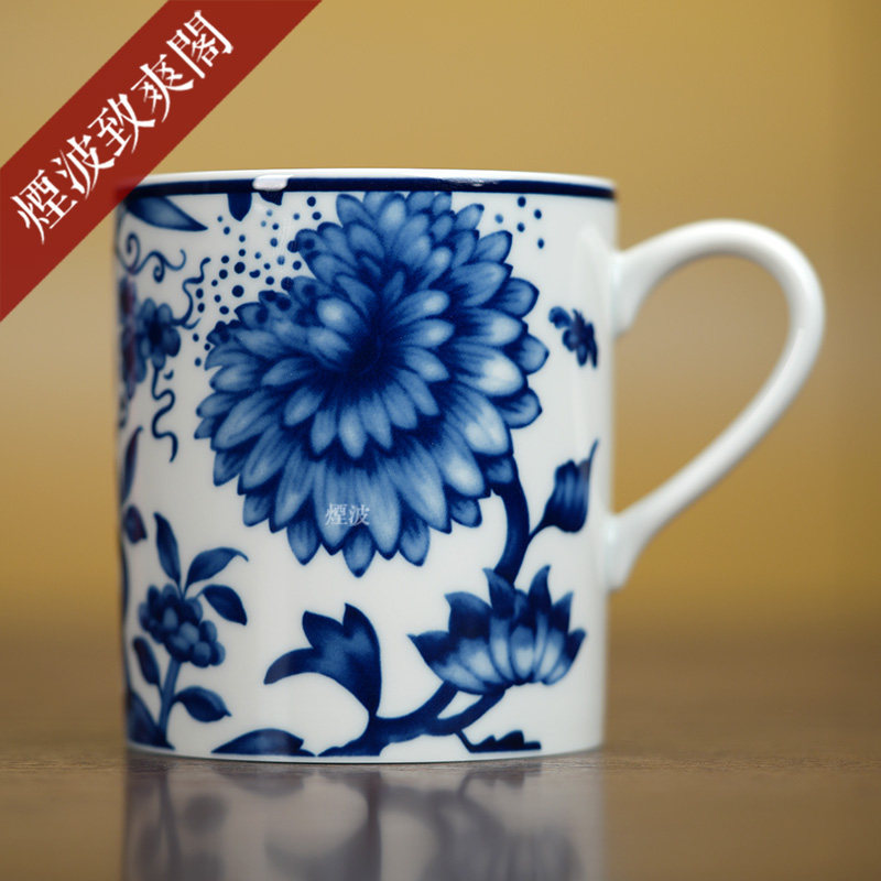 德国 MEISSEN 梅森瓷器 No.41系列 经典钴蓝洋葱 纯白马克杯