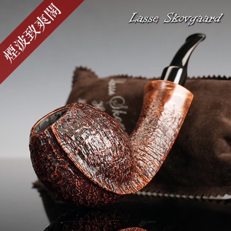 切线河豚型手工制石楠木烟斗