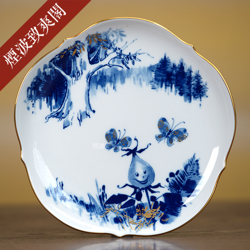 德国 MEISSEN 梅森瓷器 德国民谣童话系列 描金纪念赏盘 挂盘1996