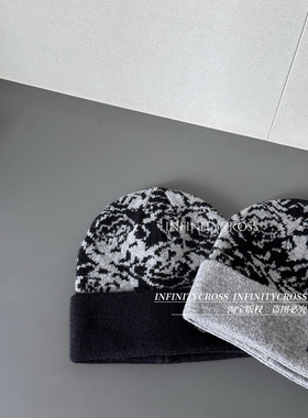 【INFINITYCROSS】25A新款花针织毛线帽保暖滑雪百搭显脸小冷帽女