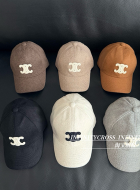 【INFINITYCROSS】2025年新款毛呢高级感硬顶凯旋门棒球帽鸭舌帽