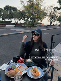 明星同款 闭眼入 字母拼色棒球帽软顶鸭舌帽子 INFINITYCROSS