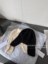 【INFINITYCROSS】24n黑白针织jennie雷锋帽护耳帽毛线帽飞行帽子