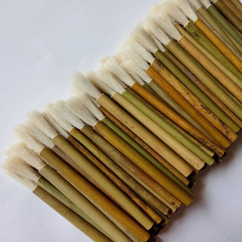 毛刷小毛笔刷子抹药笔棉签可重复用抹药刷实验器材教学仪器