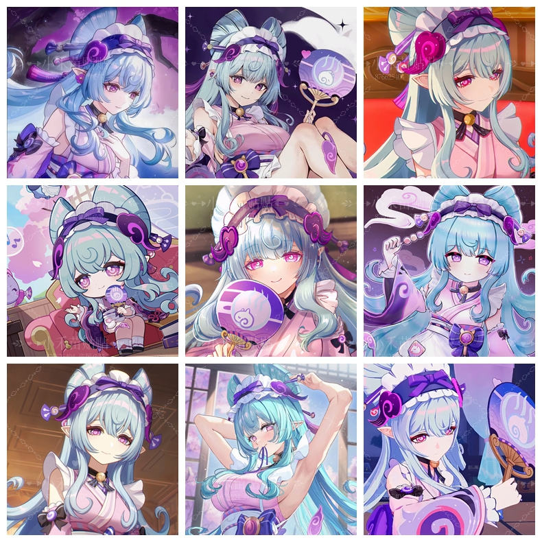 梦见月瑞希54张贴纸贴画原神稻妻周边贴纸手机壳笔记本文具盒贴画