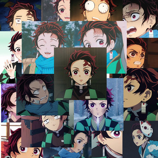 炭治郎贴纸手账笔记本文具盒贴画装饰防水鬼灭之刃周边54张贴包邮