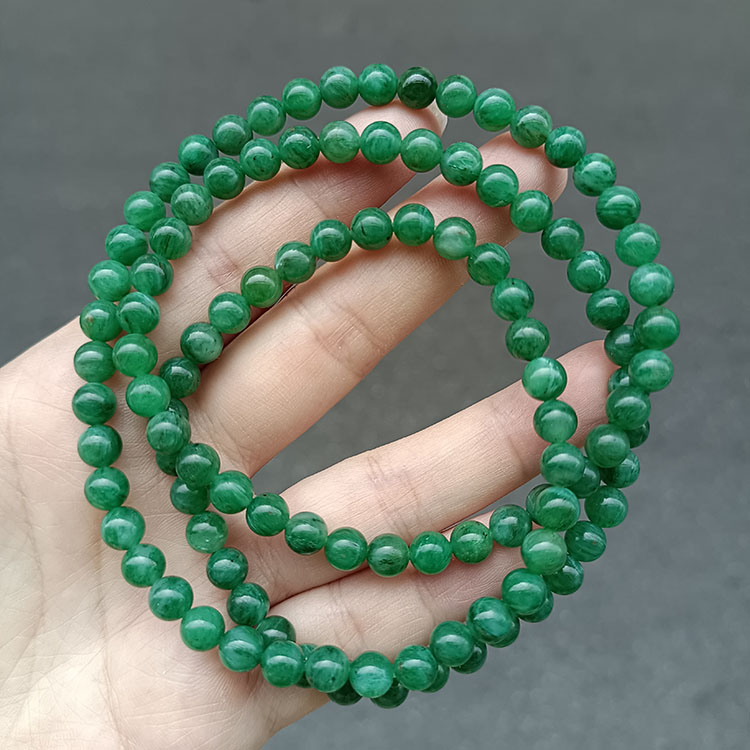 河南南阳独山玉手链项链精品鲜天蓝收藏玉石挂件吊绳独玉项链圆珠