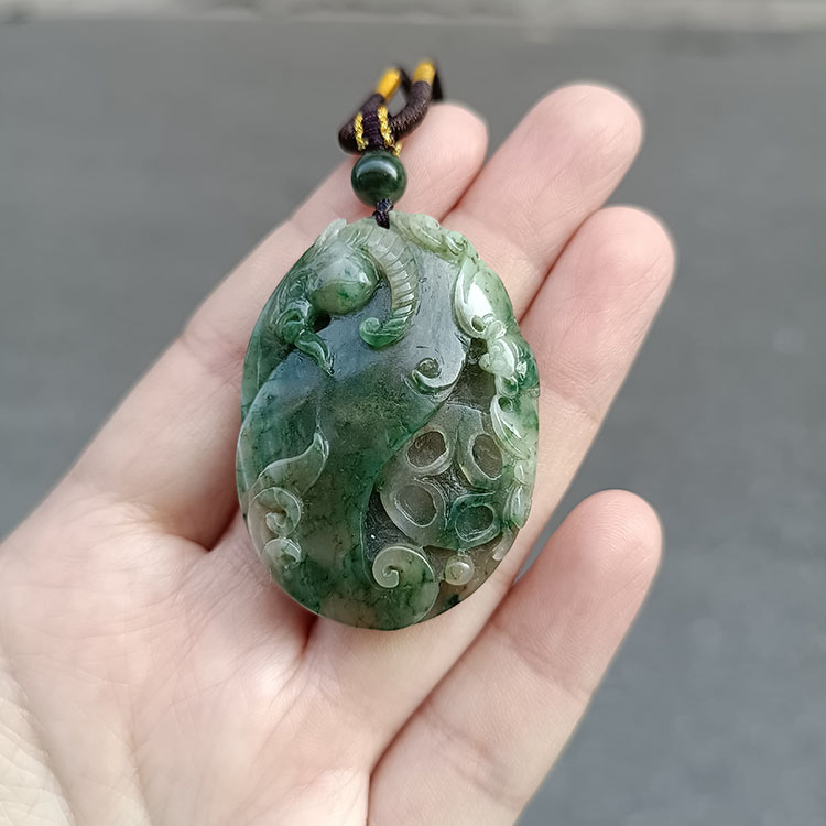 实物拍照独山玉生肖羊吊坠玉石玉牌挂件项链玉佩送领导送长辈礼品