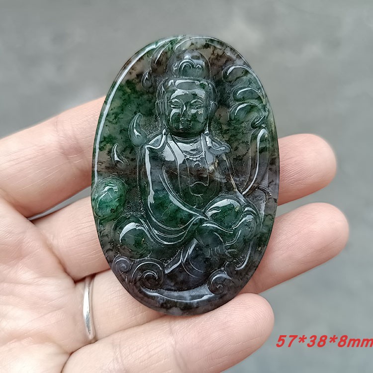 天然独山玉南阳玉独玉观音挂坠玉挂件玉牌男士玉佩玉坠天然玉