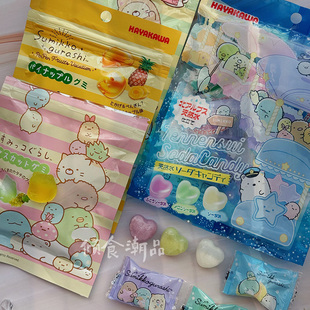 日本HAYAKAWA早川制果角落生物青提菠萝柠檬青柠果汁夹心软糖40g