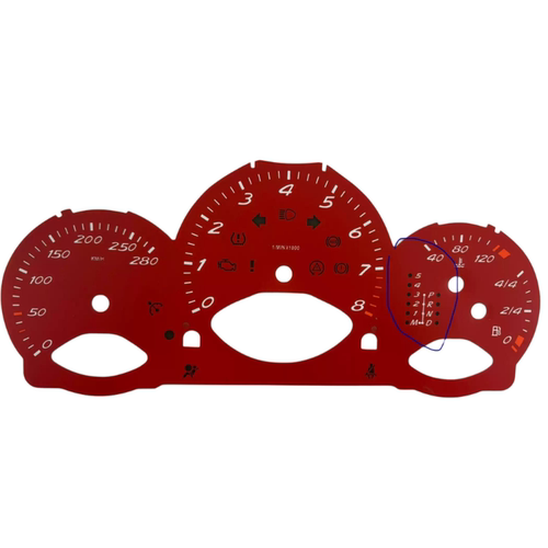 保时捷卡曼 Cayman 987仪表盘改色纸 Speed Dials Gauge Face