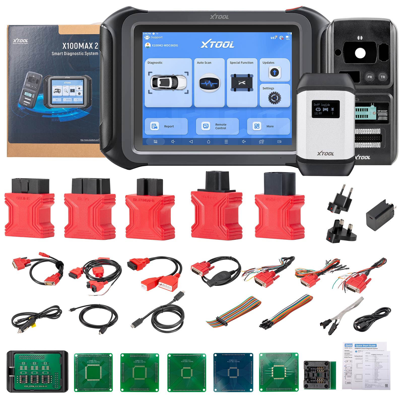 XTOOL X100 MAX2 Key Programmer with J2534 VCI and KC501