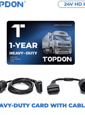 TOPDON Heavy Duty Truck Software with 24V HD Kit for Phoenix