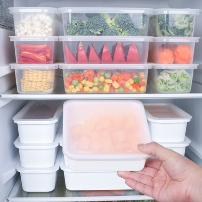 日本原装进口食品级保鲜盒密封冰箱专用冷藏盒可微波炉加热便当盒