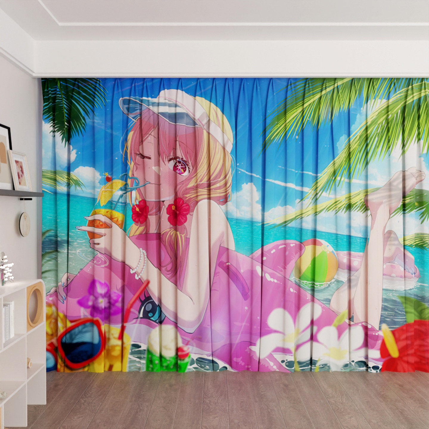 我推的孩子日系卡通动漫定制窗帘遮光卡通儿童房女孩卧室学生宿舍