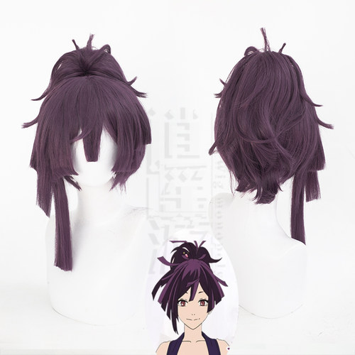 逍遥游地狱乐倾主杠cos假发仿真人头皮顶虎口夹单马尾cosplay假发