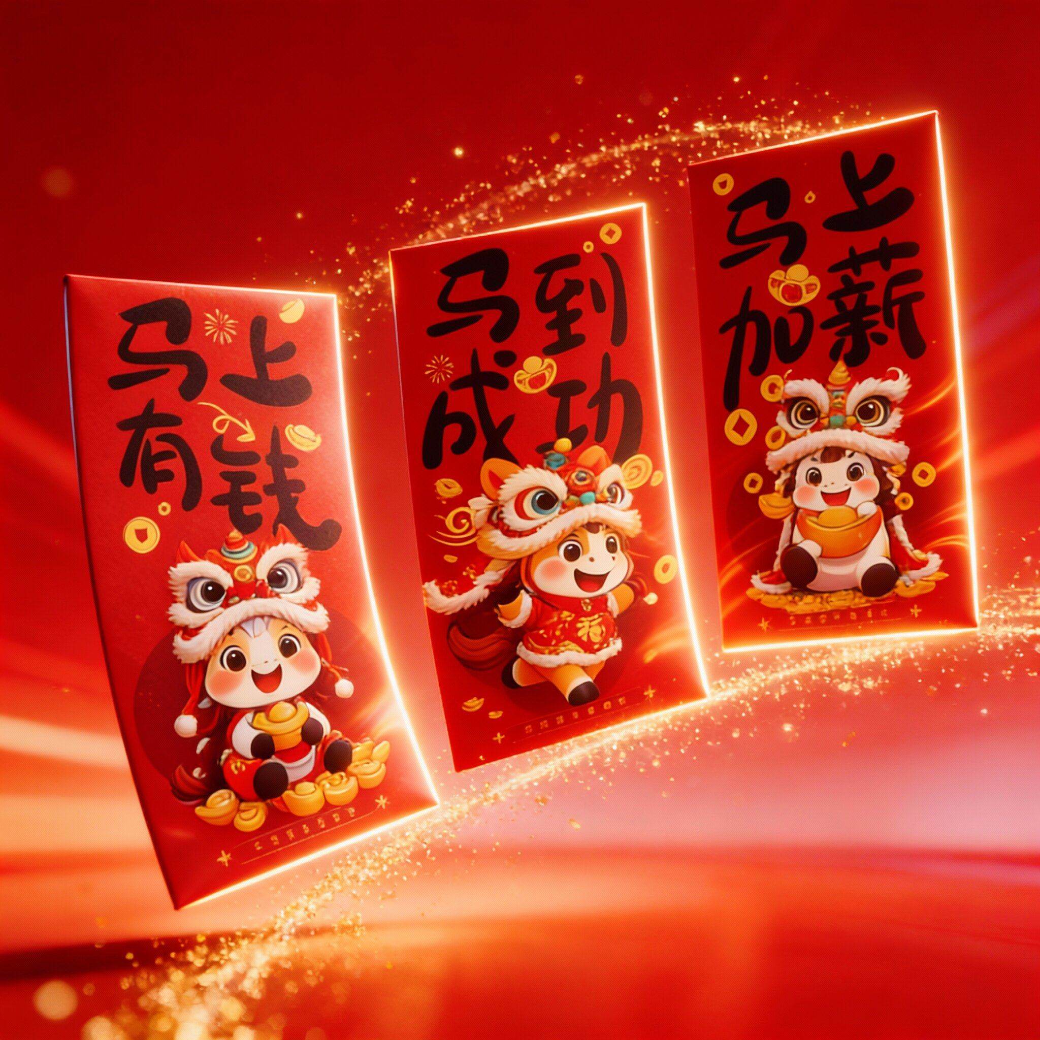 新款2026马年红包卡通可爱动物红包袋春节新年通用个性创意利是封