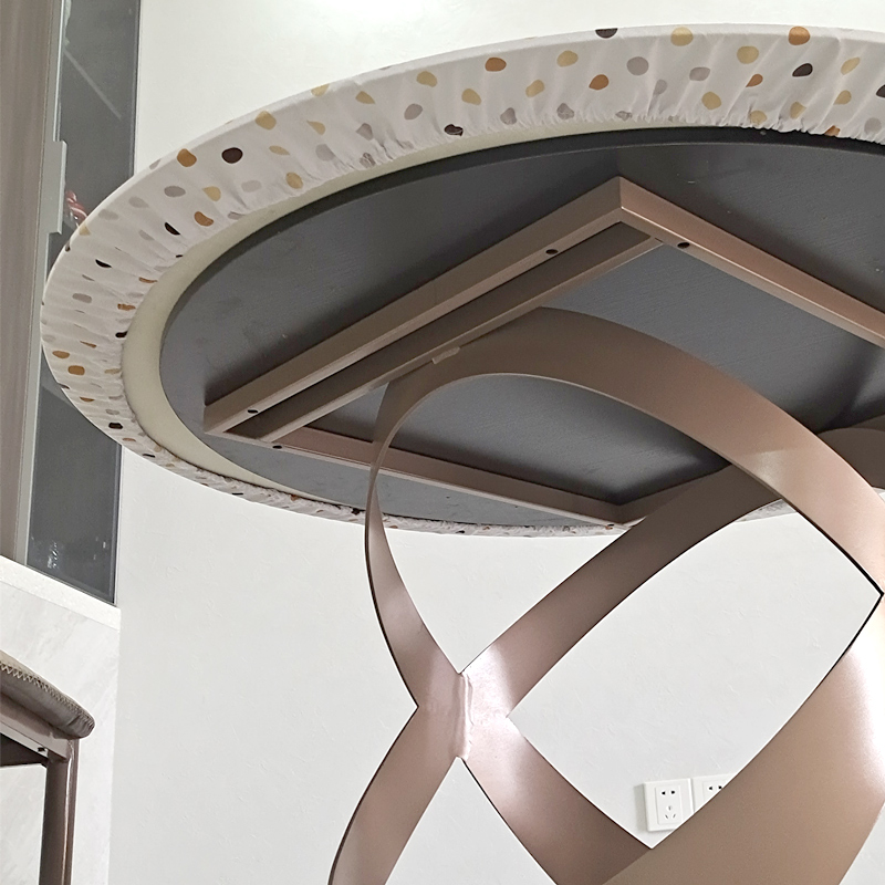 好多家田园中式PVC全包边圆桌套