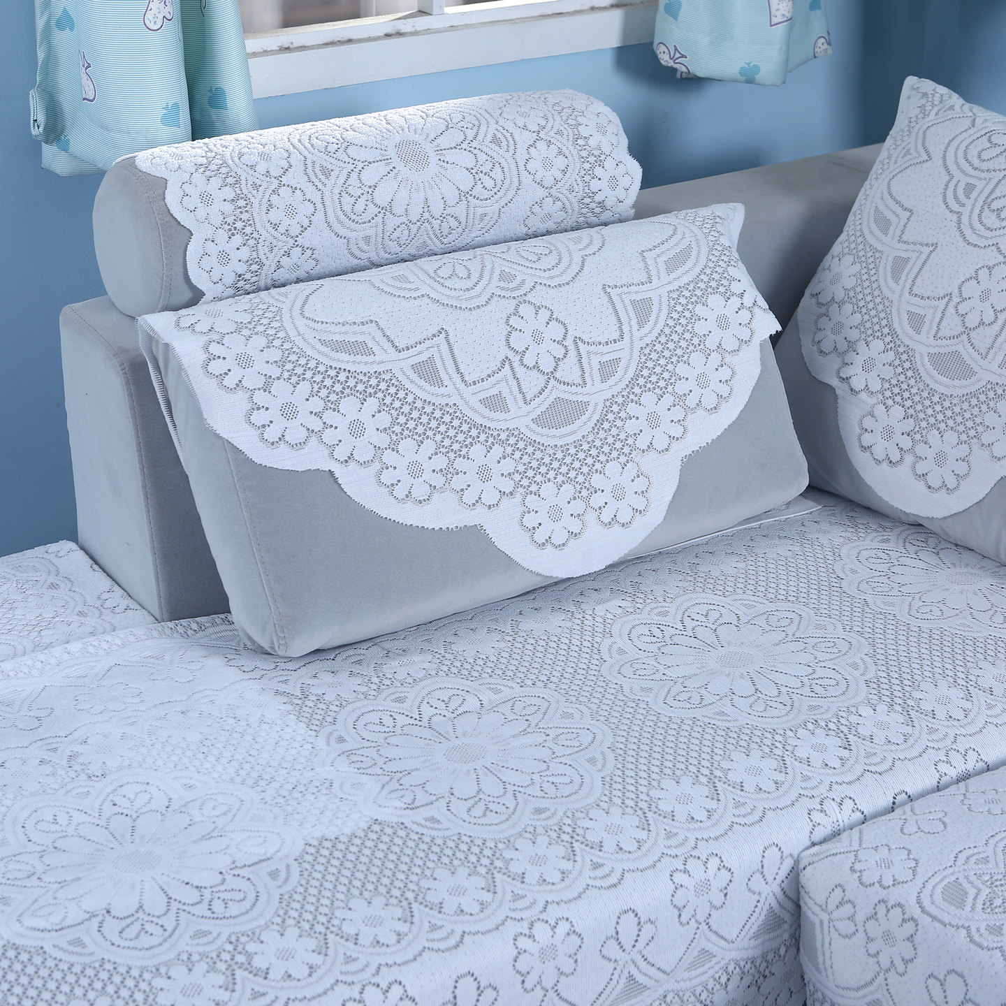 好多家沙发巾靠背巾百搭巾白色蕾丝针织巾万能盖巾扶手巾防尘盖巾,居家布艺,沙发套,淘宝优惠券,粉丝福利购,淘宝优惠卷