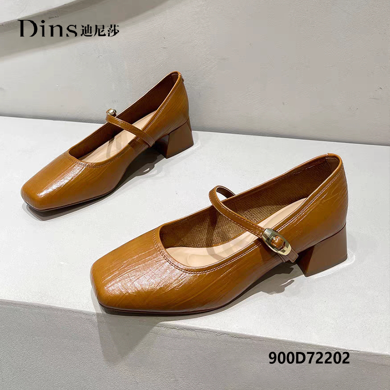 2026春季新款法式粗跟玛丽珍一字式扣带浅口单鞋超纤女鞋72202,女鞋,玛丽珍鞋,淘宝优惠券,粉丝福利购,淘宝优惠卷