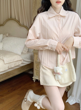 【Dear YN】早秋百搭韩系多色衬衫外套设计感衬衣宽松慵懒风上衣