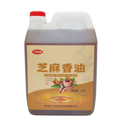 鸦峰岩丫环岩芝麻香油2.5L/桶古法压榨芝麻油调味品纯正香油