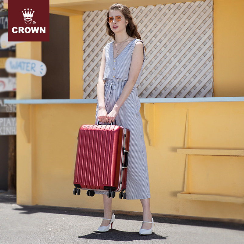 CROWN/ Aluminum frame trolley Universal wheel suitcase Aluminum frame Hard Case Aluminum frame Boarding case 5225in the Leather/Lady bags/Men's bag, Suitcase  category - from Buy2taobao.com to provide professional Taobao agent buy service