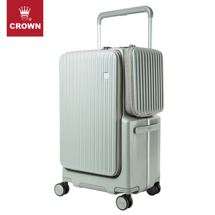 CROWN/皇冠三仓式拉链铝框行李箱大容量出国留学行李袋旅行箱5305