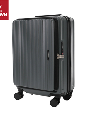 CROWN/皇冠多功能行李箱可扩容侧开式大容量挂钩行李箱旅行箱5178