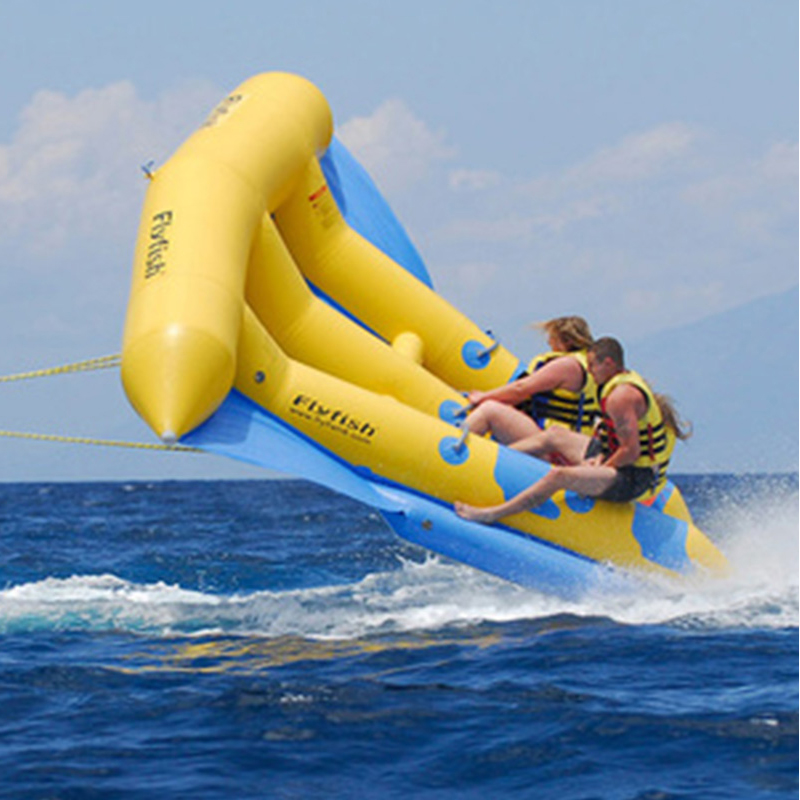 Inflatable water flying fish banana boat floating platform adult boat motorboat surfing entertainment water park equipment toys