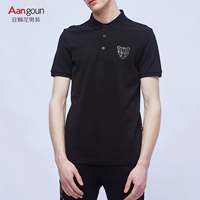 Asian Lion Long Men Mùa hè Cotton Ve áo tay ngắn Áo thun trơn màu đơn giản Áo thun mỏng - Polo áo sơ mi polo