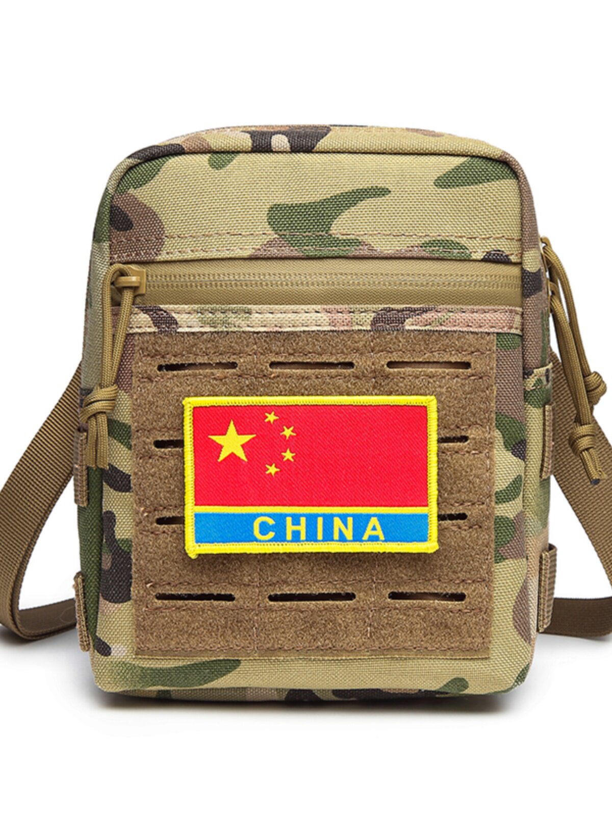 BIN JIE SHOULDER BAG MENS WOMENS NYLON ABRASION RESISTANT WATERPROOF FABRIC LIGHTWEIGHT OUTDOOR MULTIFUNCTIONAL VELCRO WORK BAG