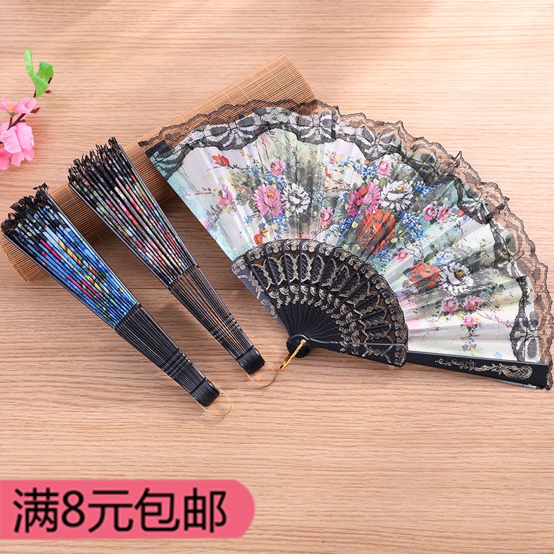 小清新布面男女式学生用便携扇子