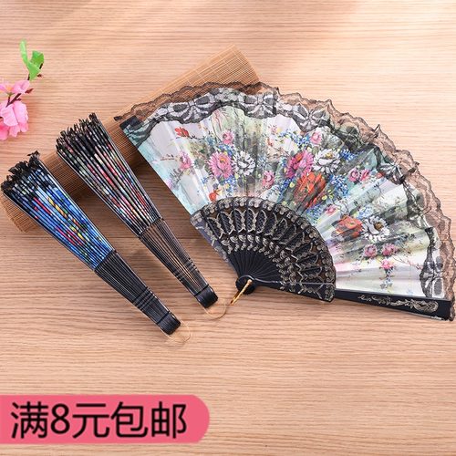 小清新布面男女式学生用便携扇子