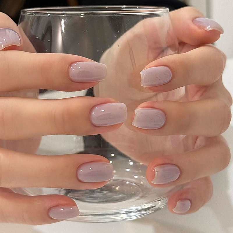 香芋紫色甲油胶纯色2026新款淡紫色浅紫色灰紫色美甲店烤灯专用