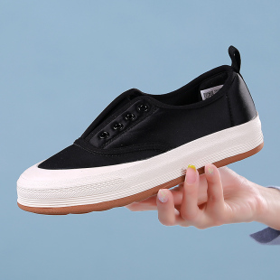 潮两穿显瘦简约帆布小白鞋 透气舒适休闲板鞋 汤姆斯通勤女鞋 Tt&Mm